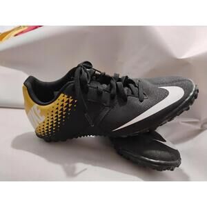 Nike Turf Shoes Men's Bomba Soccer Shoes Black Gold Size 6.5